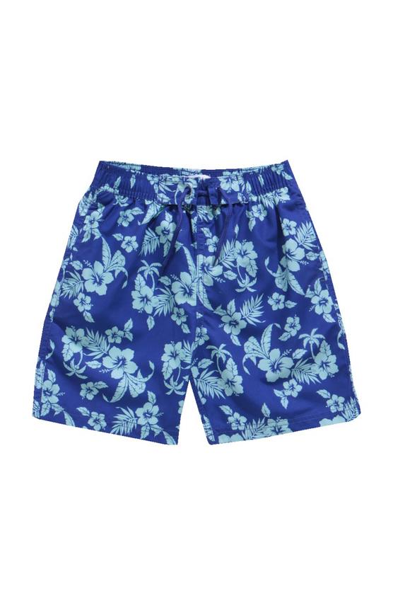 Boys Hawaiian Print Swim Shorts